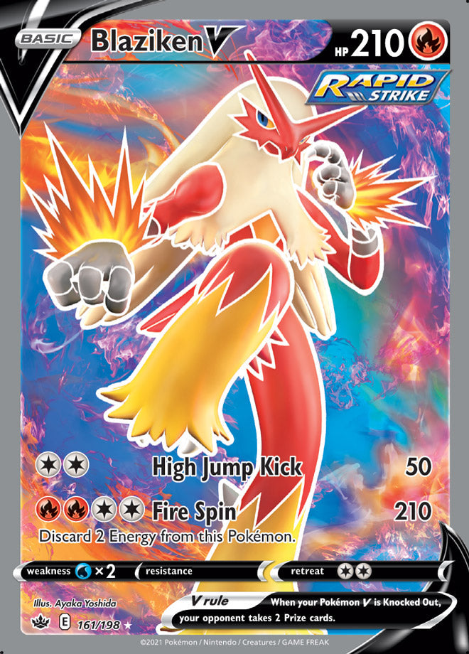 Pokemon Chilling Reign Blaziken V #161