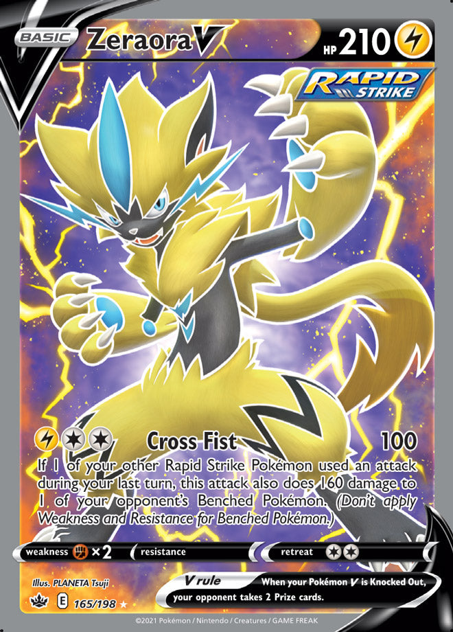 Zeraora #165/198 Ultra Rare - Chilling Reign Pokemon card