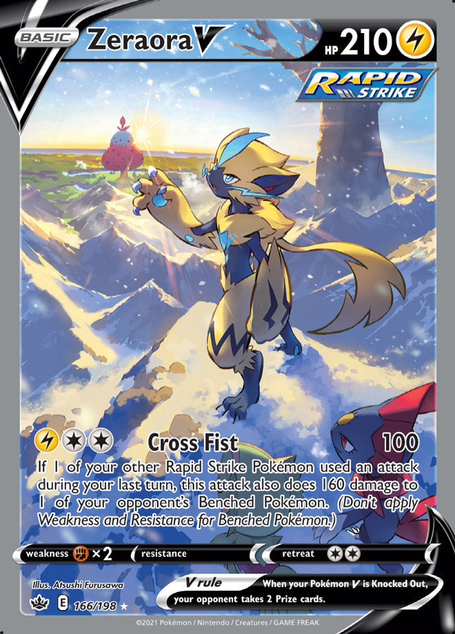 Zeraora #166/198 Ultra Rare - Chilling Reign Pokemon card