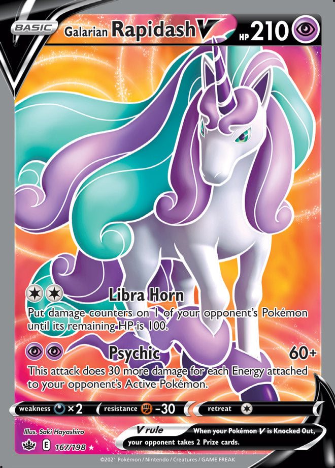 Rapidash #167/198 Ultra Rare - Chilling Reign Pokemon card