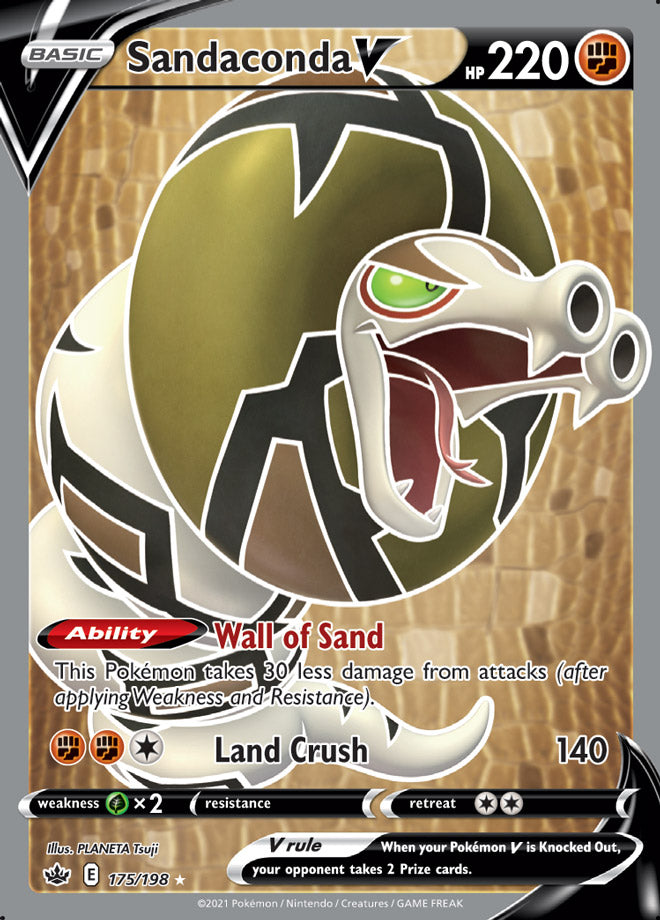 Sandaconda #175/198 Ultra Rare - Chilling Reign Pokemon card