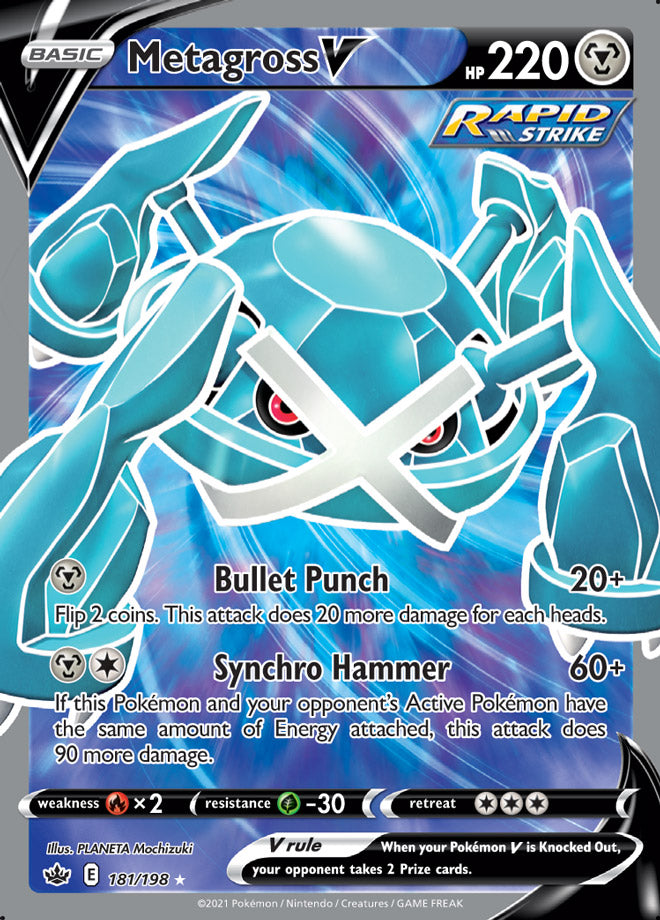 Metagross #181/198 Ultra Rare - Chilling Reign Pokemon card