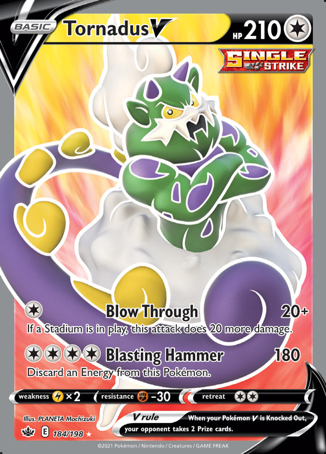 Tornadus #184/198 Ultra Rare - Chilling Reign Pokemon card