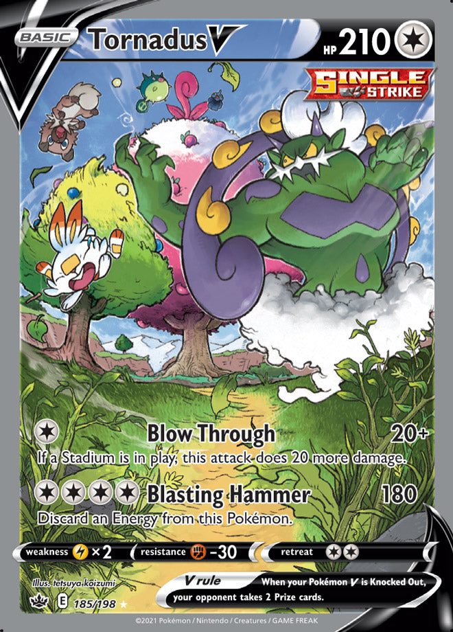 Tornadus #185/198 Ultra Rare - Chilling Reign Pokemon card