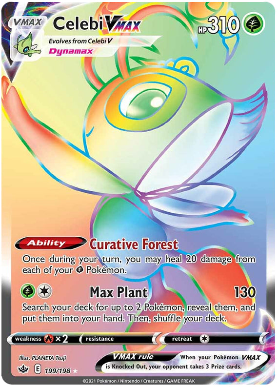 Celebi #199/198 Secret Rare - Chilling Reign Pokemon card