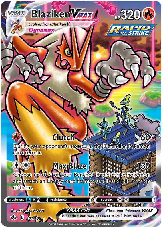 Pokemon Chilling Reign Blaziken VMAX #201