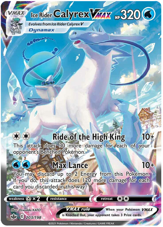 Pokemon Chilling Reign Ice Rider Calyrex VMAX #203