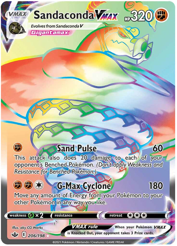 Sandaconda #206/198 Secret Rare - Chilling Reign Pokemon card
