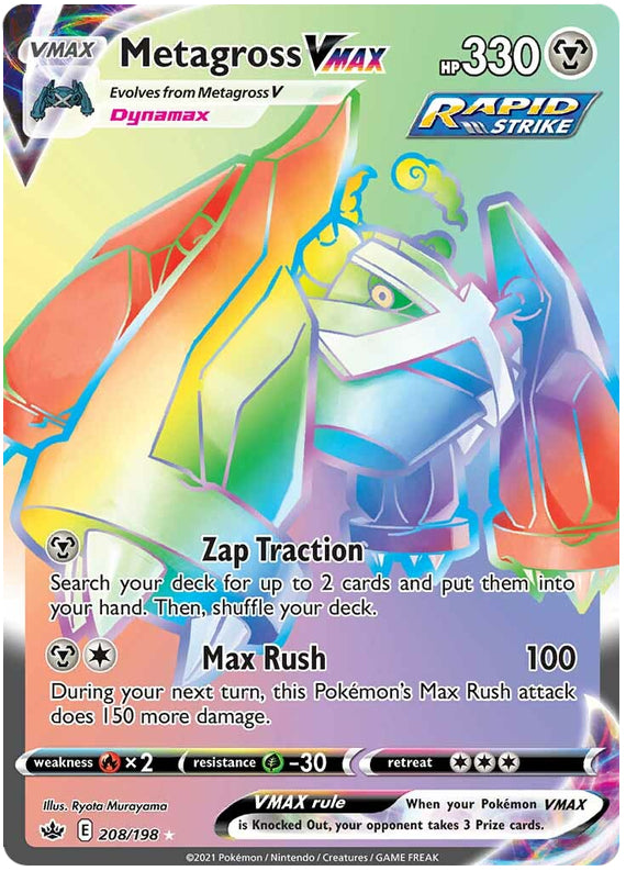 Metagross #208/198 Secret Rare - Chilling Reign Pokemon card