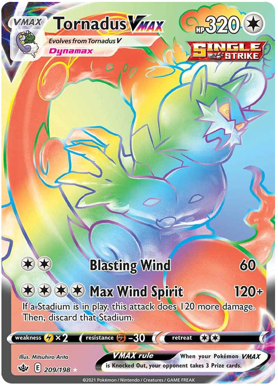 Tornadus #209/198 Secret Rare - Chilling Reign Pokemon card