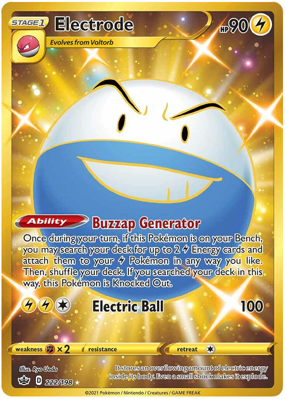 Electrode #222/198 Secret Rare - Chilling Reign Pokemon card