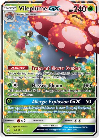Vileplume #4/236 Ultra Rare - Cosmic Eclipse Pokemon card