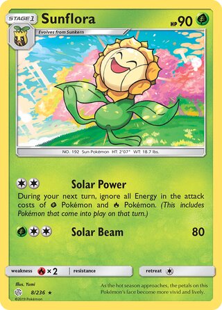 Pokemon Cosmic Eclipse Sunflora #8