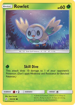 Pokemon Cosmic Eclipse Rowlet #18