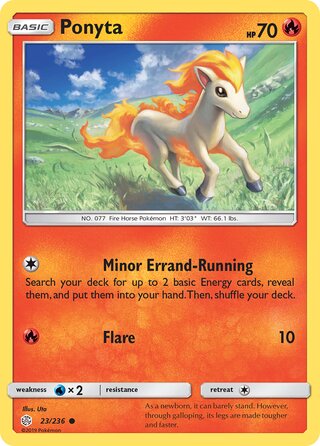 Ponyta #23/236 Common - Cosmic Eclipse Pokemon card