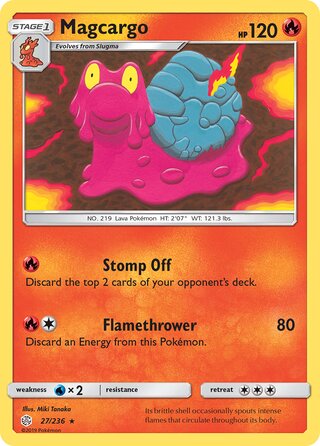 Magcargo #27/236 Rare - Cosmic Eclipse Pokemon card