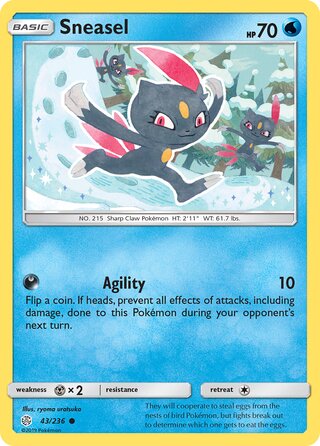 Pokemon Cosmic Eclipse Sneasel #43