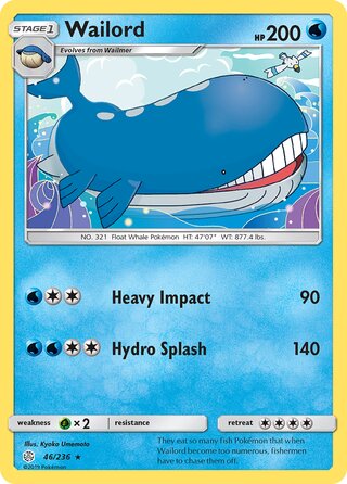 Pokemon Cosmic Eclipse Wailord #46