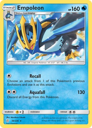 Pokemon Cosmic Eclipse Empoleon #56