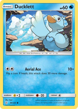 Pokemon Cosmic Eclipse Ducklett #59