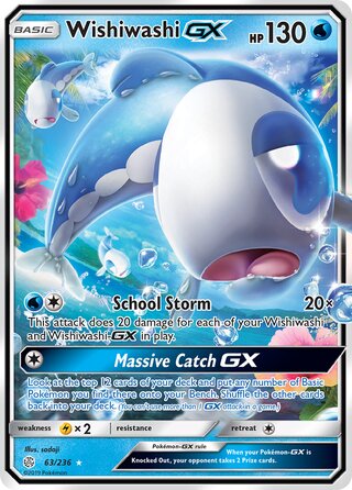 Pokemon Cosmic Eclipse Wishiwashi GX #63