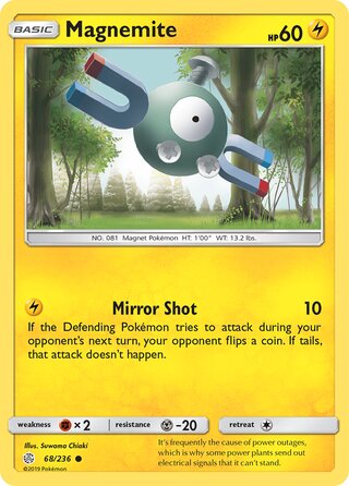 Magnemite #68/236 Common - Cosmic Eclipse Pokemon card