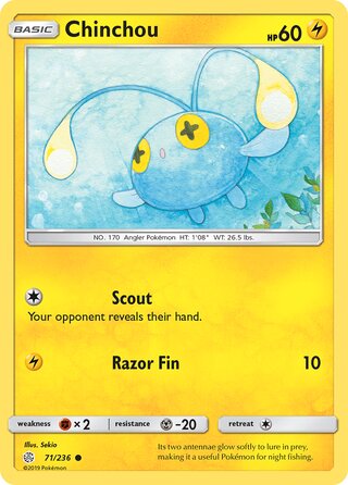 Pokemon Cosmic Eclipse Chinchou #71