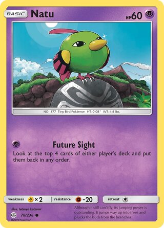Natu #78/236 Common - Cosmic Eclipse Pokemon card