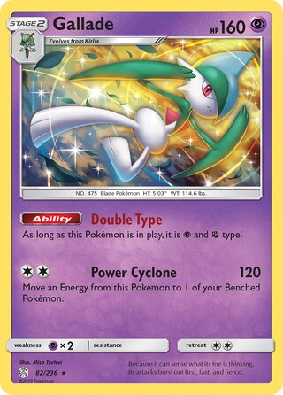 Gallade #82/236 Holo Rare - Cosmic Eclipse Pokemon card