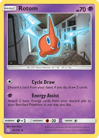 Rotom #86/236 Uncommon - Cosmic Eclipse Pokemon card