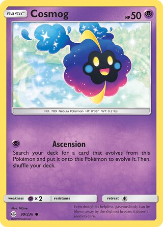 Cosmog #99/236 Common - Cosmic Eclipse Pokemon card