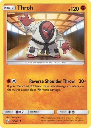 Throh #118/236 Uncommon - Cosmic Eclipse Pokemon card