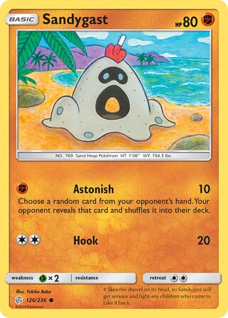 Sandygast #126/236 Common - Cosmic Eclipse Pokemon card
