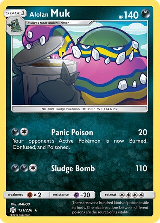 Muk #131/236 Rare - Cosmic Eclipse Pokemon card