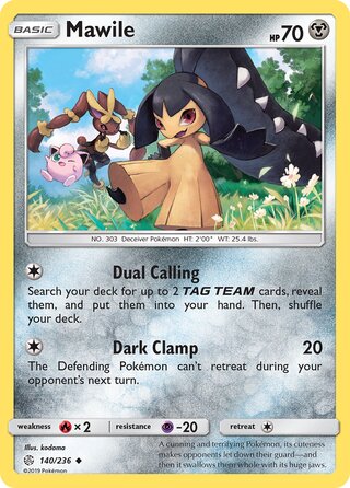Mawile #140/236 Uncommon - Cosmic Eclipse Pokemon card