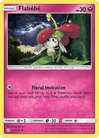 Flabebe #149/236 Common - Cosmic Eclipse Pokemon card