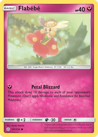 Flabebe #150/236 Common - Cosmic Eclipse Pokemon card