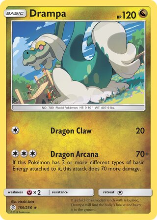 Pokemon Cosmic Eclipse Drampa #159