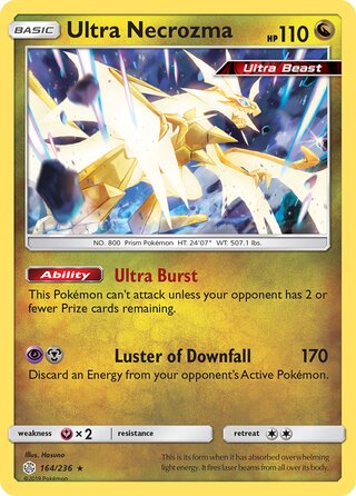 Necrozma #164/236 Holo Rare - Cosmic Eclipse Pokemon card