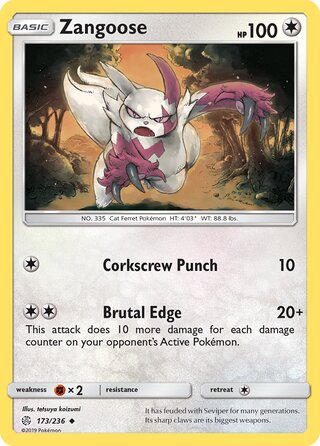 Pokemon Cosmic Eclipse Zangoose #173