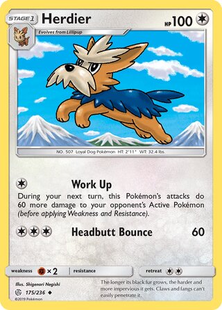 Herdier #175/236 Uncommon - Cosmic Eclipse Pokemon card