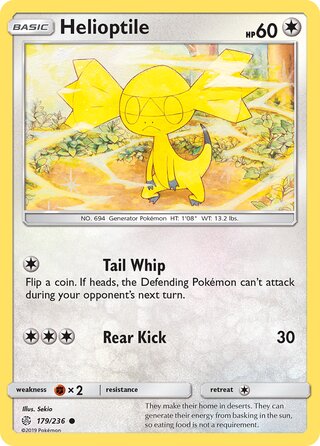 Pokemon Cosmic Eclipse Helioptile #179