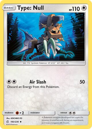 Type: Null #183/236 Uncommon - Cosmic Eclipse Pokemon card