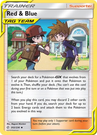 Red & Blue #202/236 Uncommon - Cosmic Eclipse Pokemon card