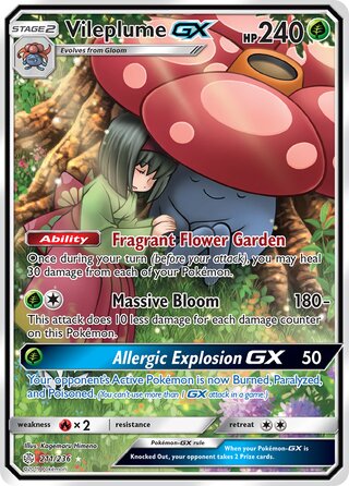 Pokemon Cosmic Eclipse Vileplume GX #211