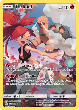Torkoal #237/236 Secret Rare - Cosmic Eclipse Pokemon card
