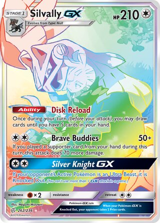 Pokemon Cosmic Eclipse Silvally GX #262