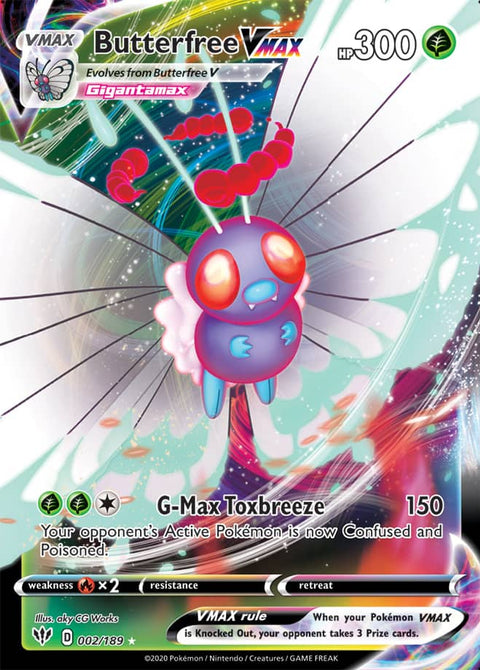 0002 Butterfree Ultra Rare Darkness Ablaze