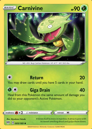 0005 Carnivine Uncommon Darkness Ablaze