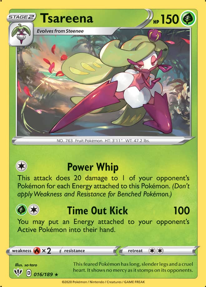 Tsareena #16/189 Rare - Darkness Ablaze Pokemon card